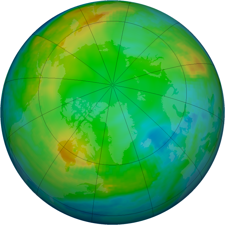 Arctic ozone map for 06 December 1986